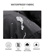 Traje de lluvia para moto reflectante con capucha desmontable, chaqueta y pantalón – foto 8