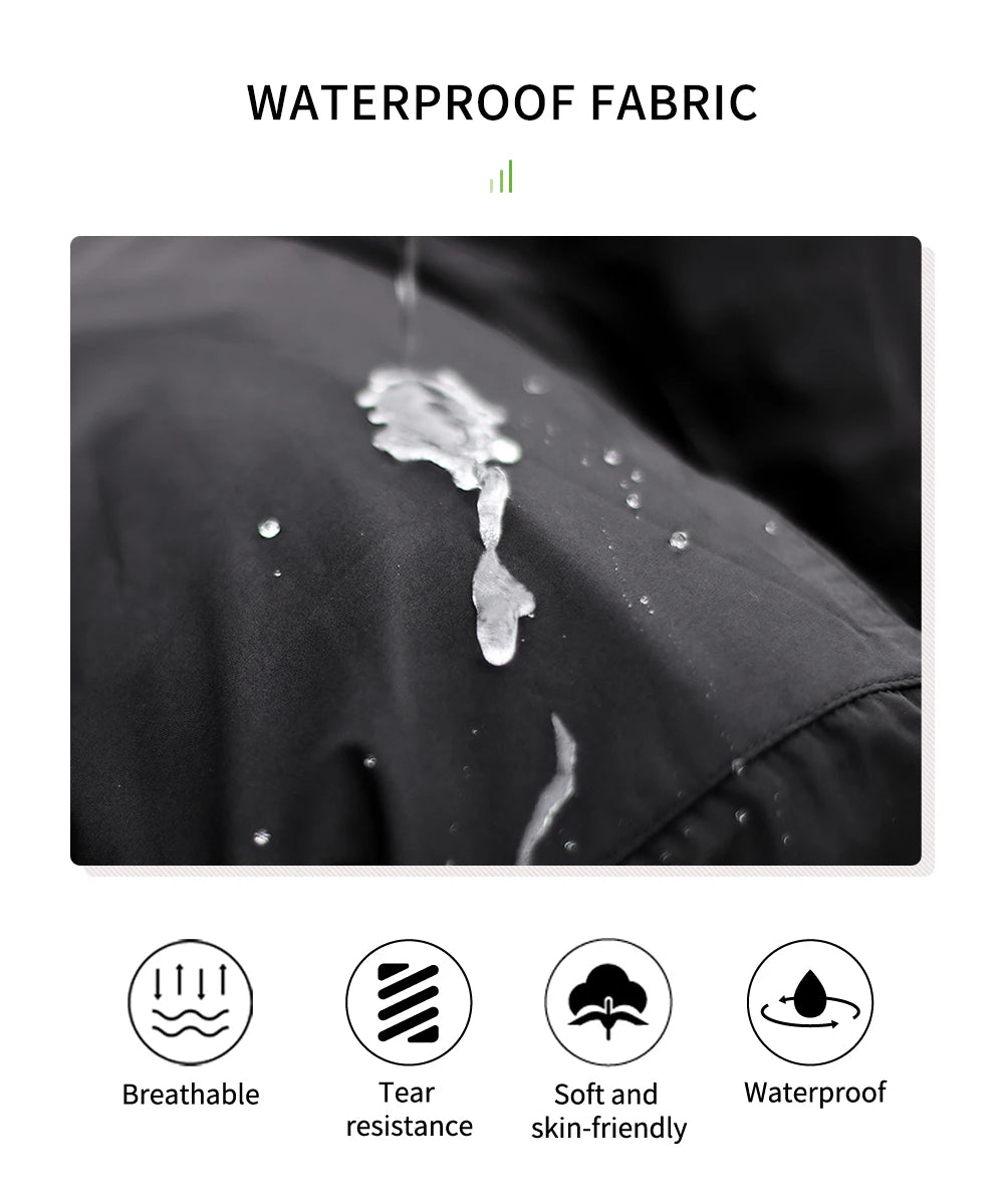 Traje de lluvia para moto reflectante con capucha desmontable, chaqueta y pantalón – foto 8