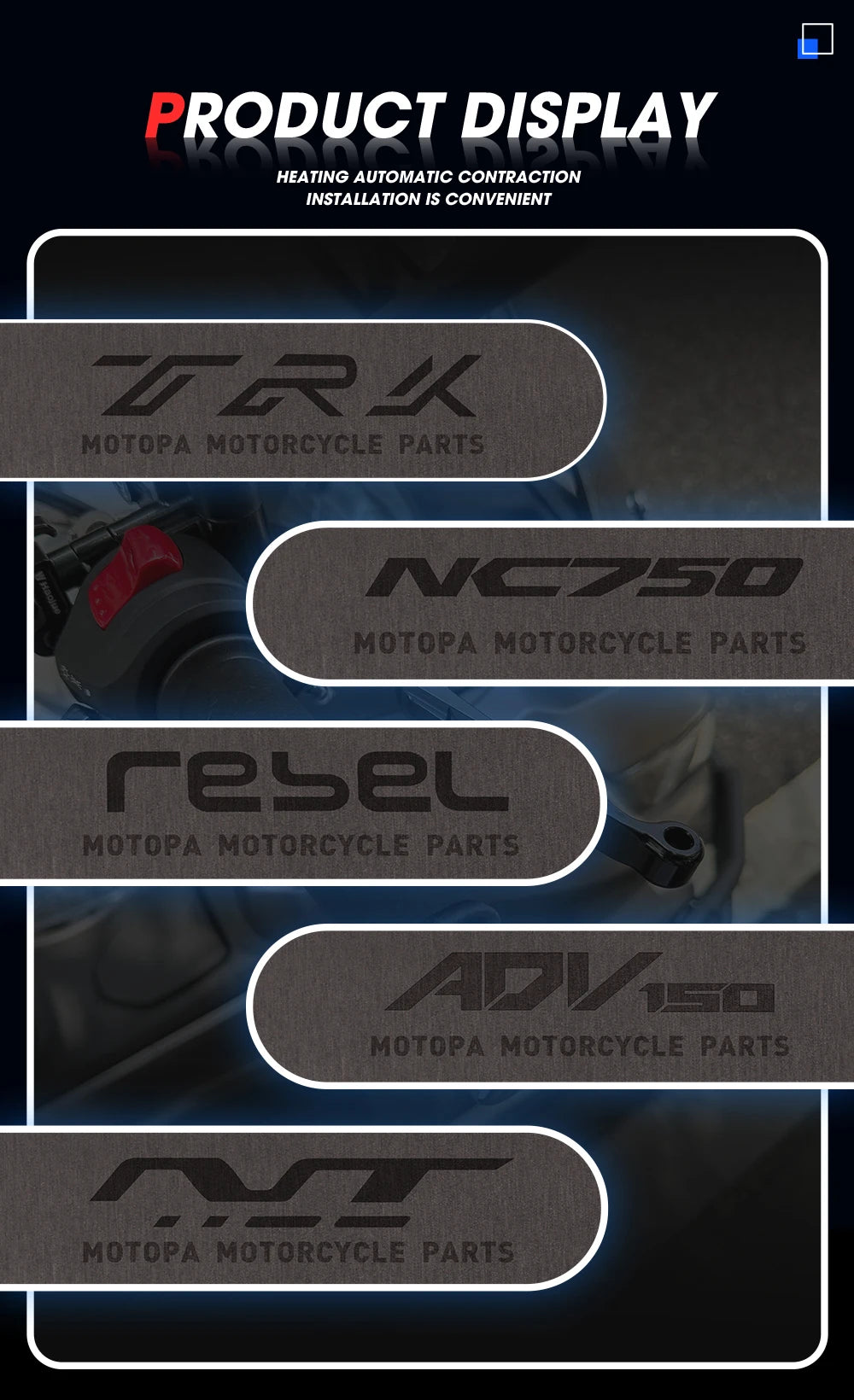 Heat Shrinkable Handlebar Grips for VOGE DS900X, DS525X, 650DS, 500DS, 300DS, SR4MAX, SR250GT