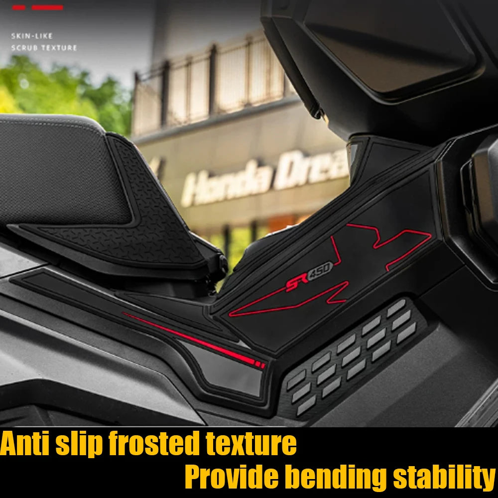 Anti-slip frosted texture tank sticker on SR450X