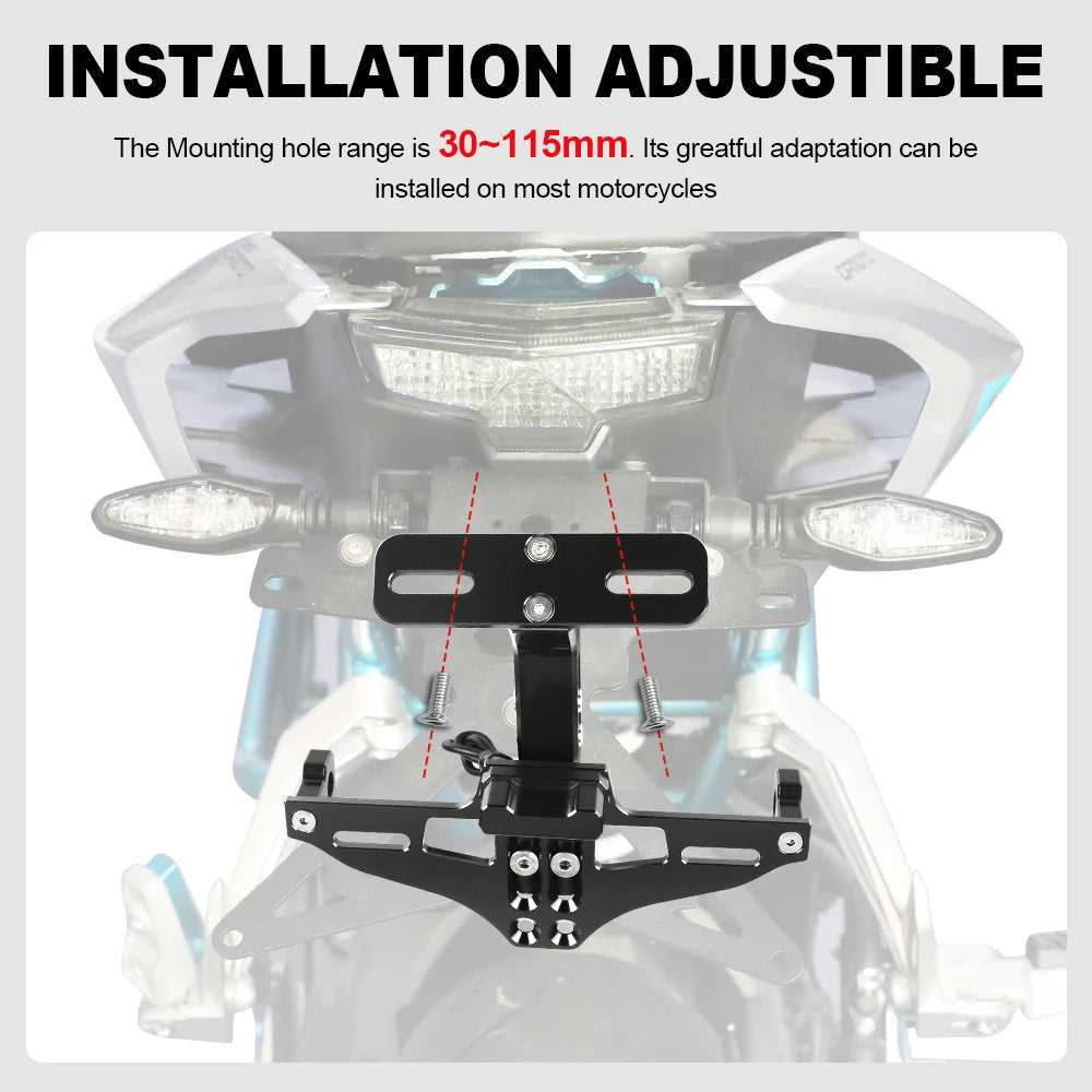 VOGE Motorcycle LED License Plate Holder Bracket