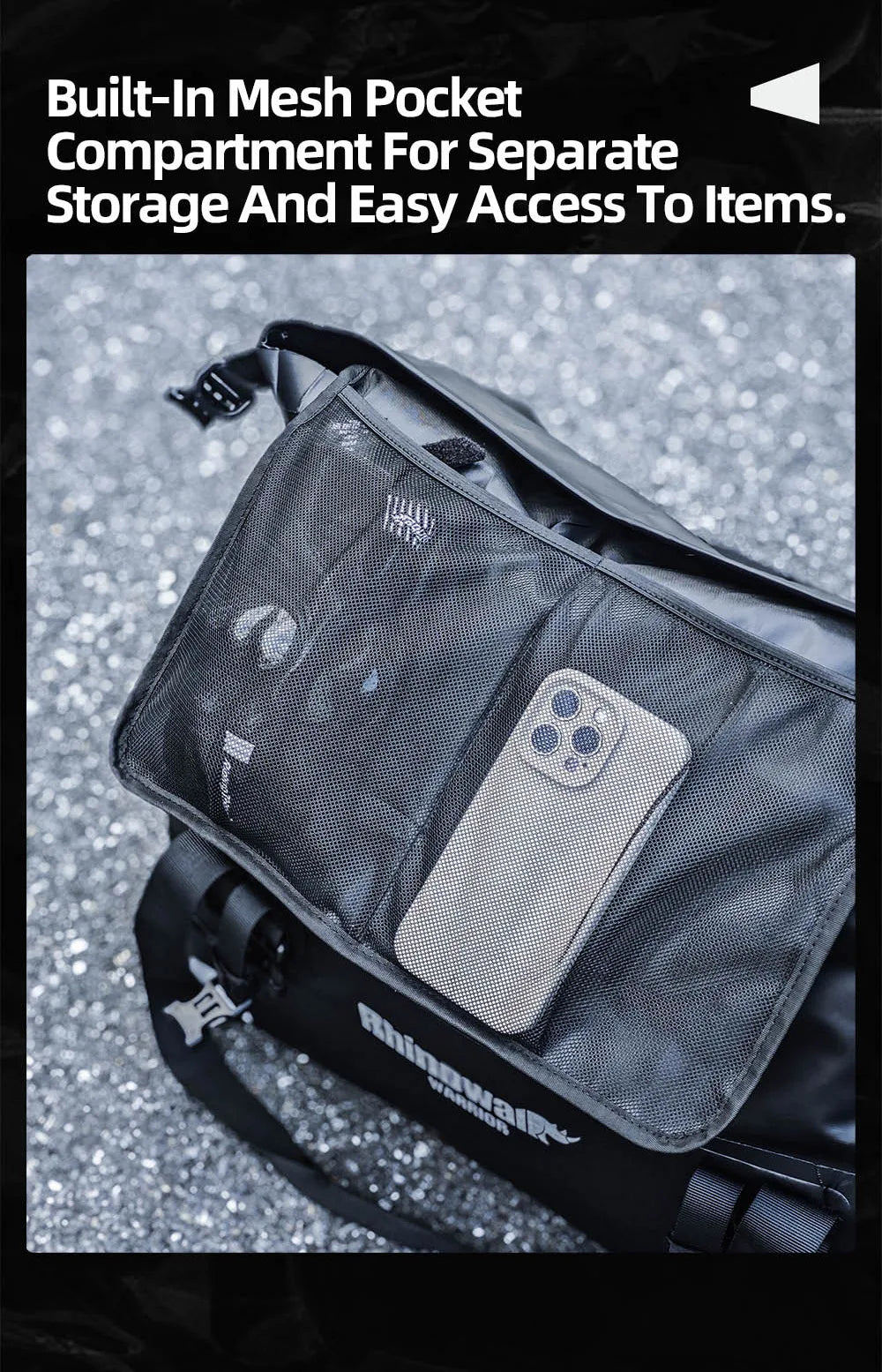 Rhinowalk Waterproof Motorcycle Tail Dry Bag - Modular 20L to 65L Rear Luggage