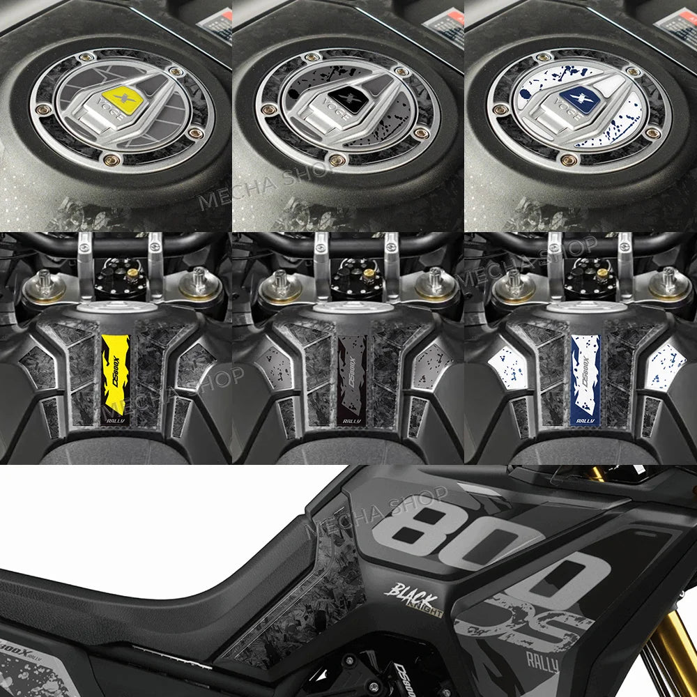 VOGE DS800X Rally 3D Hand Guard Decal Kit (2025–2026)
