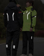 Traje de lluvia para moto reflectante con capucha desmontable, chaqueta y pantalón – foto 12