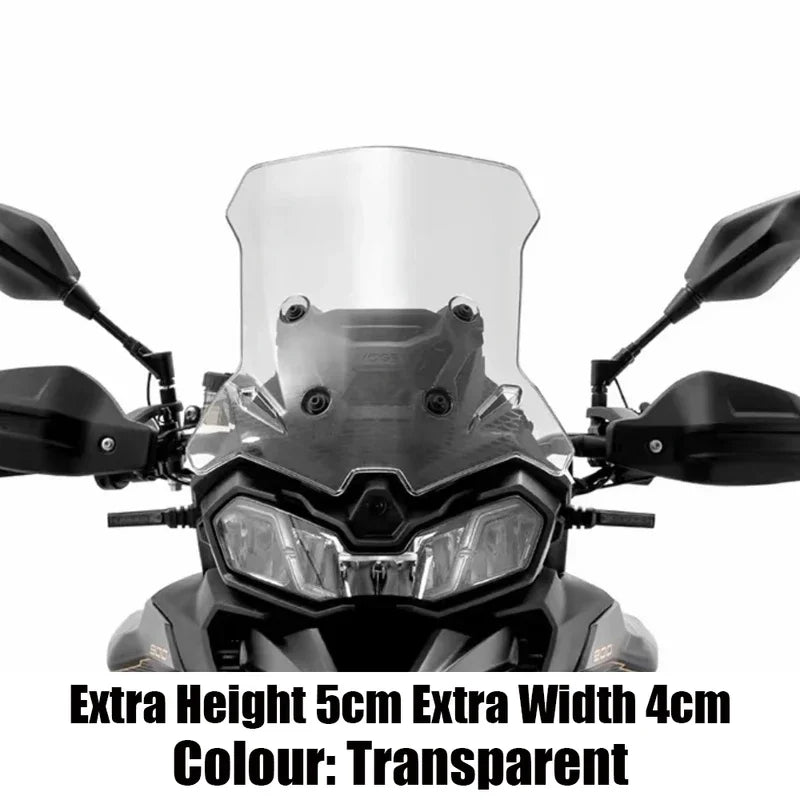 Raised Motorcycle Windshield with Deflector for VOGE Valico DS900X (900 DSX)