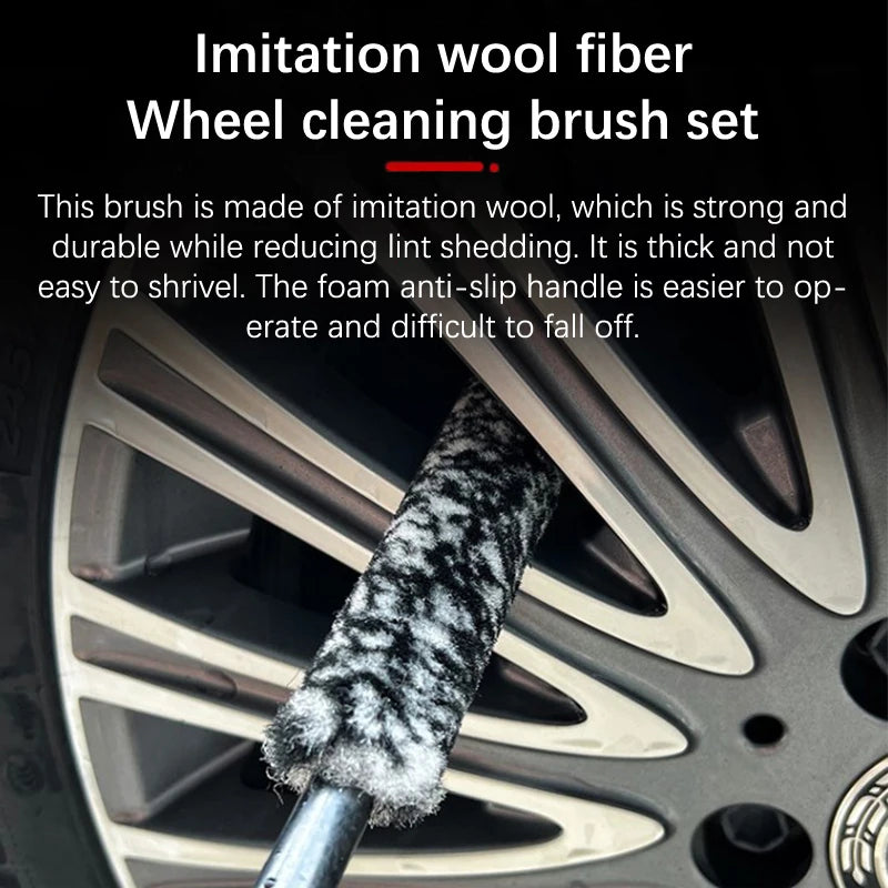 Microfiber Motorcycle Wheel Barrel Cleaning Brush