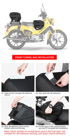 Rhinowalk 15L Motorcycle Tunnel Bag – Waterproof Scooter & Tail Seat Bag with Rain Cover