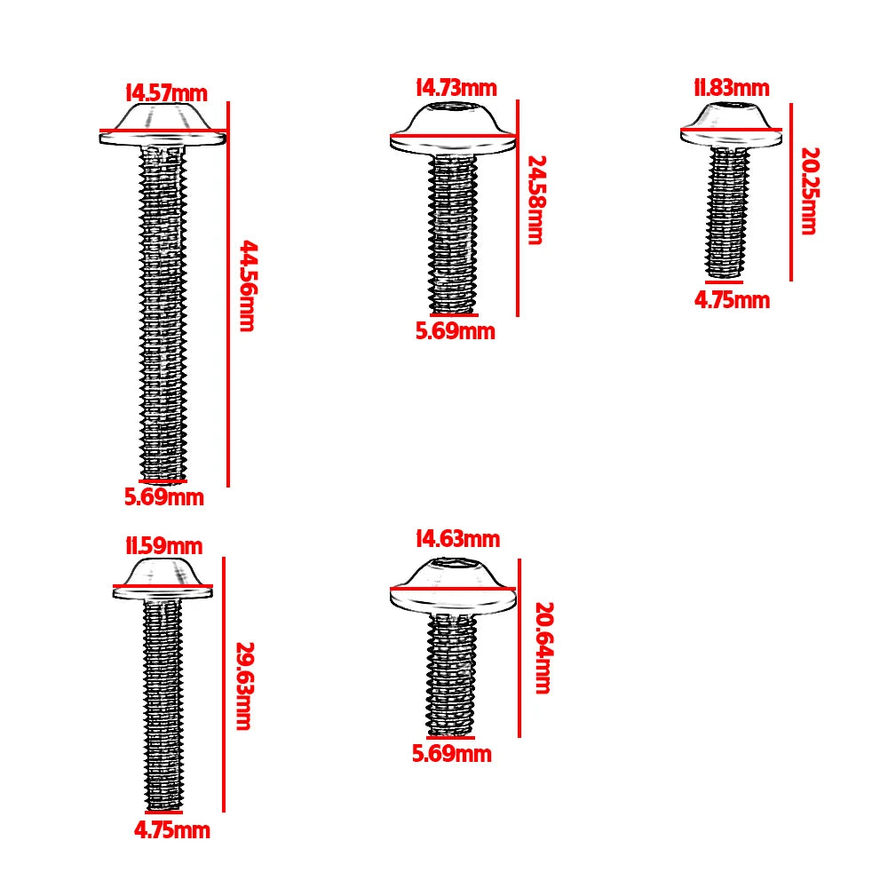 VOGE Motorcycle Fairing Bolts & Screws Kit (6061 Aluminum)
